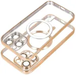 OEM dėklas, skirtas iPhone 15 PRO MAX, Electro Mag dėklas, suderinamas su MagSafe auksiniu dangteliu.