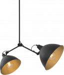 Pakabinamas &scaron;viestuvas Customform Lempos, COBEN TWO HEAD, 1.04x1 m, Juoda