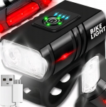 Įkraunamas LED ap&scaron;vietimo rinkinys dviračiui, priekis + galas