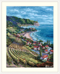 Merejka Kryželio siuvinėjimo rinkinys &bdquo;Pajūrio vaizdas&ldquo; 33,5x25 SK226
