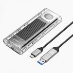 Orico TCM2-G20 M.2 NVME USB-C 3.2 20Gb/s Disk Drive - sidabro spalvos/skaidri