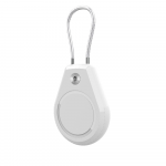 Hurtel Apple AirTag dėklas Atsparus vandeniui with Steel Cable - baltos spalvos