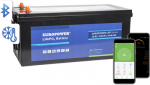 EUROPOWER LFP serijos LiFePO4 akumuliatorius 12,8 V 280 Ah, &bdquo;Bluetooth&ldquo;, &scaron;ildymo kilimėlis (tarnavimo laikas ~4000 ciklų)