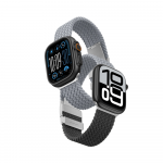 Set of 2 AmazingThing Blend Band skirta Apple Watch 45/46/49mm - Pilkas-juodos spalvos/pilkos spalvos