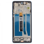 Dėklas Motorola G75 5G LCD Ekranas + Touch Unit + Front Cover Aqua Mėlyna (Service Pack)