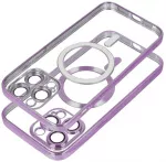 Oem Originalus iPhone 17 dėklas, suderinamas su &bdquo;MagSafe&ldquo; violetine elektromagnetine plok&scaron;te.