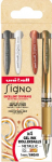 Uni-ball Signo Gel Ink Penne 4stk ( s&oslash;lv, hvid, bronze, guld) UM-153 broad 1,0mm streg