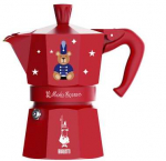Bialetti Moka Express 3tz (150 ml) Joyful Christmas raudona