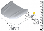 BMW Variklio Gamyklos Sraigto Kablys Kairysis G30 F90 G31 G32 G11 G12 G14 G15 G16 Originalus 41007427051