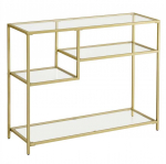 Songmics Konsolinis stalas, 100x35x80 cm, auksinis