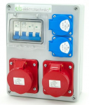 Els Elektrotechnika 4NO21B21B0 Statybiniai skirstomieji įrenginiai Mikołajki 2*16/5 + 2*GS + apsaugos, sieninis korpusas, 4NO21B21B0