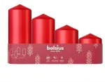 Bolsius Advent Christmas Candles 4pcs 60x48mm Raudona