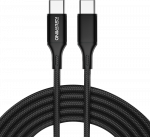 Oniverse USB-C į USB-C įkrovimo laidas, 3 m &ndash; juodas