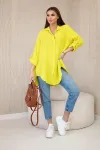 Moteri&scaron;ka oversize medvilninė muilino palaidinė, kiwi spalvos
