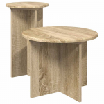 &Scaron;oninių staliukų komplektas su saugykla 2 pcs Sonoma ąžuolas