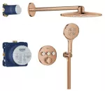 iebūvējama du&scaron;as sistēma ar termostatu SmartControl Rainshower SmartActive 310, warm sunset