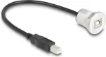 Kabelis USB Delock 2.0 0,3 m USB B Juodas, Sidabrinė (88182)