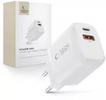 TECH-PROTECT NCA65W-GAN 2 PRIEVADŲ TINKLO ĮKROVIKLIS PD 65W / QC3.0 Baltas