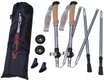 Kubisport Kije kijki trekkingowe składane 5-częściowe regulowane 115-135 cm (Kub_05-LTH134K)