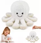 Lean Toys Pliu&scaron;inis a&scaron;tuonkojis su tampriais čiuptuvais, baltas, 30 x 20 x 20 cm