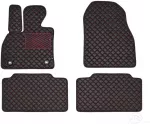 Kilimėliai QuiltyMats FORD FOCUS C-MAX 2003-2010 (4 vnt.), Juodas-Raudona /16-14 - Kilimėlių fiksatoriai (žiedai) Be tvirtinimų