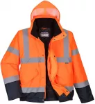 Gero matomumo dviejų spalvų PORTWEST S266 Bomber striukė, Dydis: M, Pw spalvos: Oranžinis/Navy