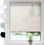 Sonello aliumininės žaliuzės vidaus langams 40x130 cm, kreminės spalvos, 25 mm lamelės