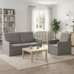 Sofa Sofos komplektas 2 vnt. &Scaron;viesiai pilka Aksomas