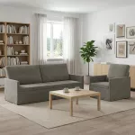 Sofa Sofos komplektas 2 vnt. &Scaron;viesiai pilka Kordūrinis audinys
