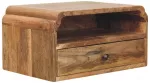 Artisan Furniture Avora prie sienos montuojamas mango medienos naktinis staliukas