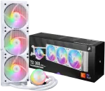 1STPLAYER TS1 360, 360 mm AIO procesoriaus au&scaron;intuvas, ARGB, baltas