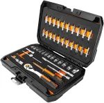 Neo Tools Klucze nasadowe 1/4", komplektas 46 vnt., pianka EVA