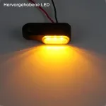 Mini 3 Led Motociklo Posūkių Rodikliai, Universalūs 12v, E24