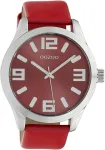 Oozoo Classic Colour Line moteri&scaron;kas laikrodis su odiniu dirželiu Xl 47 mm