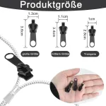 18 vienetų užtrauktukų rinkinys, užtrauktuko remonto komplektas, užtrauktuko traukiklis, užtrauktuko slankiklio pakeitimas, užtrauktukas, užtrauktuko traukiklis striukėms ir lagaminams