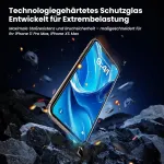 Deinodon 3d grūdintas stiklas, skirtas iphone xs max ekrano apsaugai, pilnas padengimas 9h, beveik nematomas stiklo ekrano apsauga, dvigubai sustiprintas, be burbuliukų (juodas)