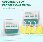 Dantų &scaron;epetėlis 100 vnt. dantų siūlo su automatinio i&scaron;&scaron;okančio dozatoriaus dėžute