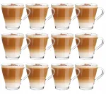 Domex Decor 12 stiklinių su rankena, 250 ml, kavai, arbatai, rinkinys