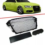 Grillio grotelės Audi A4 B8.5 8k2 12- Rs look blizgus juodas korio Pdc