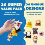 Joyin 36 dalių mini pliu&scaron;inių žaislų rinkinys vaikams (po 7,62 cm), mini pliu&scaron;iniai žaislai, smulkūs pliu&scaron;iniai gyvūnai vakarėlių mai&scaron;eliams, vaikų gimtadieniui, smulkios dovanėlės vaikams, mini mink&scaron;ti žaislai berniukams ir mergaitėms