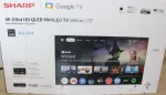 I&scaron;parduodama. Sharp 75JP7265E 75" (189cm) 4K Ultra HD QLED MiniLED Google TV HARMAN/KARDON Speaker System I&scaron;parduodama. Sharp 4K QLED TV 75JP72