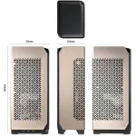 Cooler Master Ncore 100 Max Bronze Mini-itx Sff Tower korpusas - pritaikytas Aio au&scaron;intuvas, 850w Sfx Gold Atx 3.0 maitinimo &scaron;altinis, lengvas montavimas, Pcie 4.0 riser ir vertikalus Gpu palaikymas