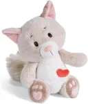 Nici Mink&scaron;tas žaislas Meilės katė Pūkuota 25 cm - mielas mink&scaron;tas pliu&scaron;inis žaislas apkabinimui ir žaidimui, pliu&scaron;inis žaislas vaikams ir suaugusiems, 49407, puiki dovanos idėja, smėlio spalvos, 25 cm