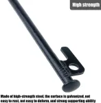 Kaheign 8 x palapinės kuoliukai, plieniniai kuoliukai, 20 cm stabilūs stovyklavimo palapinės kuoliukai, pagaminti i&scaron; didelio stiprumo kalto plieno su kabliuku ir skylute, skirti stovyklavimui ir žygiams lauke