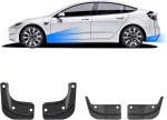 Topabyte 4 vnt. skirti Tesla Model 3 Highland 2025 2024 purvasargiai, apsaugos nuo purslų, transporto priemonės nuosėdų apsauga, purvasaugis, nereikia gręžti skylių