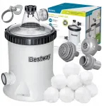 Baseino filtro siurblys 5678 l/h rinkinys + filtro kamuoliai Bestway 58870