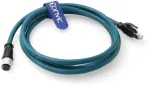Eonvic M12 ethernet kabelis 8 kontaktų A kodu moteri&scaron;ka jungtis į Rj45 cat 7e tinklo labai lankstų vandeniui atsparų pramoninį ethernet automatikos profibus įrenginį (2m)