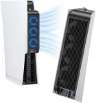Kiwihome au&scaron;inimo priedai senai ps5 versijai, ps5 au&scaron;inimo ventiliatorius su led automatiniu greičio valdymu ir usb3.0 jungtimis, skirtas ps5 disc ir digital edition, netinka ps5 slim / ps5 pro (baltas)