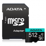 Atminties kortelė ADATA Premier Pro UHS-I U3 512 GB, micro SDXC, Flash atminties klasė 10, su adapteriu