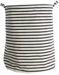 House Doctor - &bdquo;Stripes&ldquo; skalbinių mai&scaron;as su juostelėmis - auk&scaron;tis 50 cm - juodas/baltas